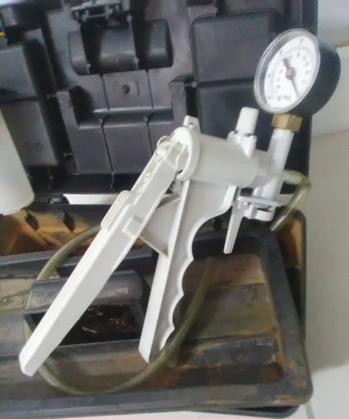 You can use a hand held vacuum pump to bleed the steering system, especially on late model vehicles.