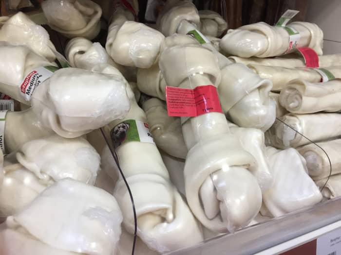 Rawhide is a hugely popular treat choice, found in a range of shapes, forms and colours