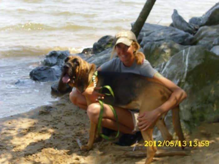 Isaac again. This is me trying to convince him the Chesapeake Bay would be fun to play in. never did get him to try it!