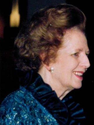 Margaret Thatcher in 1990.