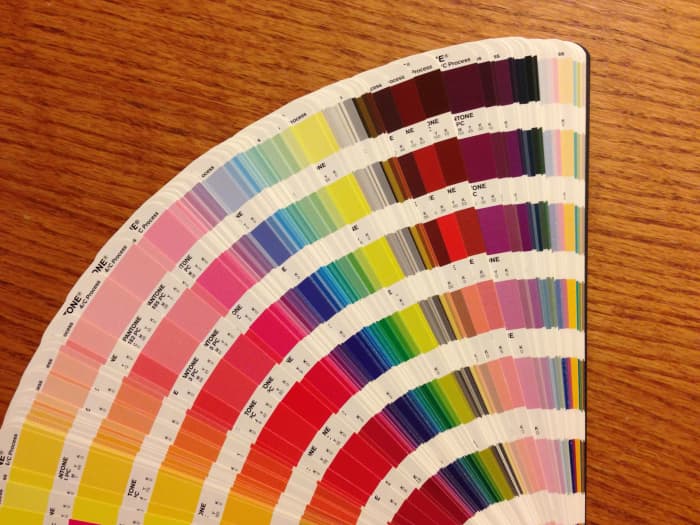 Graphic designers can help businesses choose appropriate colors for branding. To maintain consistent color matching, Pantone (also called PMS for "Pantone Matching System") color numbers are used for reference.