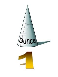 Survival Kit Item 1 - Dunce Cap. Wear only in the presence of your superiors to enhance the impression that you are a non-threatening buffoon.