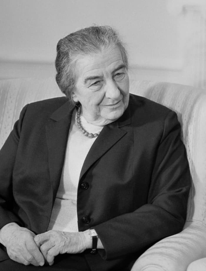 Golda Meir, Israeli Prime Minister, in 1973, at age 74.