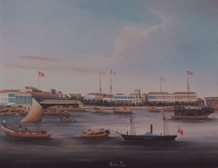 Guangzhou, China in the 18th century was first to allow trade with the westerner