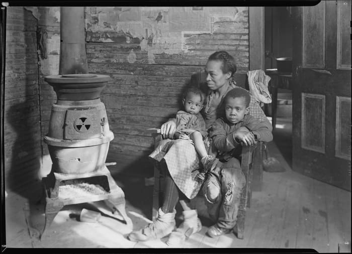 In Scott's Run, West Virginia, where many miners were unemployed including the father in this family.