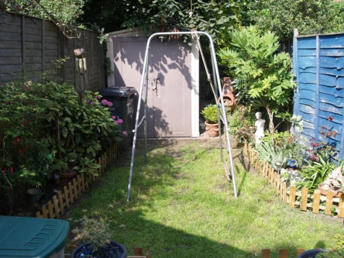 Will you be happy with the size of the garden? This one is very private, but tiny! In fact, it was the garden of our first house, and I can confirm that there was not even enough room to play Swingball when our first son came along!