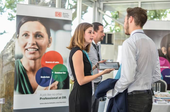 Monitor your behavior while at a career fair. The recruiters are watching.