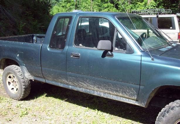 My husband's truck. We also only have liability insurance on it—it's nearly 20 years old. I LOVE how it was built to last.