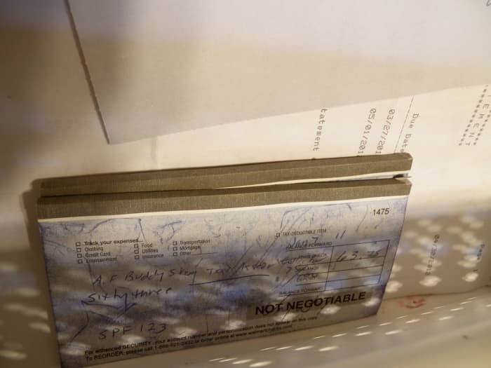 One adjustment in my organization system was that I decided to put my check stubs in front of my files so I could find them.