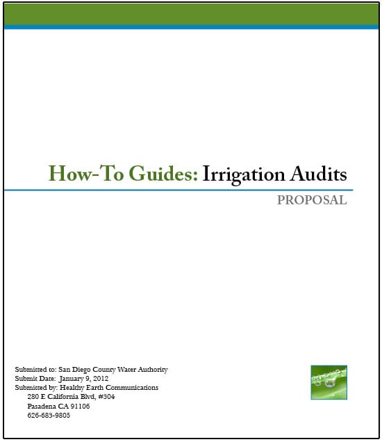 I first placed the colors and center line as a guide. Then added the proposal title, then the addresses and logo photo.