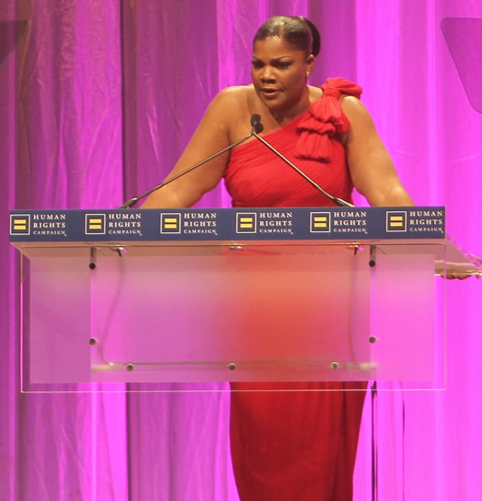 Academy-Award winning actress, Mo'Nique, at the 2010 Human Rights Campaign National Dinner in Washington, DC.