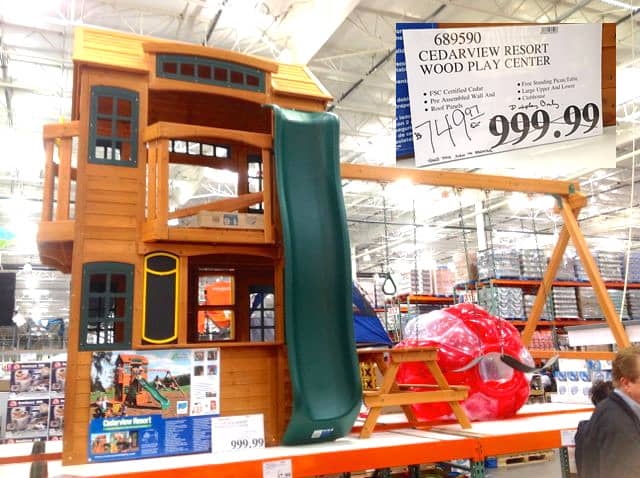 My son bought this at full price and it took three weeks and three people to build it. Buy it here and rent a truck and it is ready made.