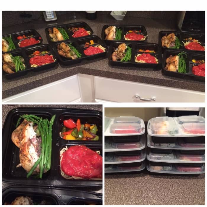 I ordered these cool lunch trays that can go from frig to microwave. They are great for lunches. Make everything on weekend.