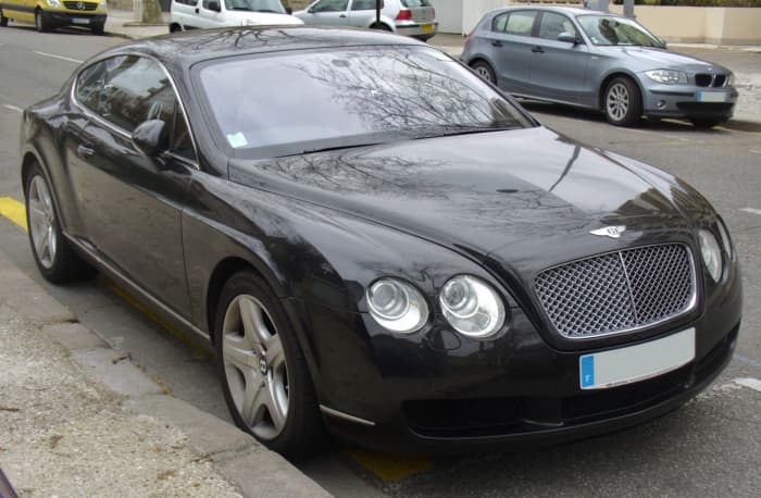 The luxurious Bentley Continental GT.