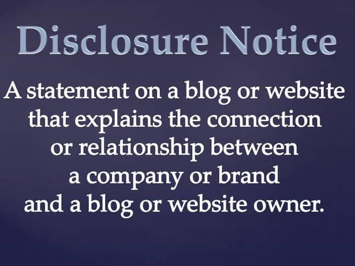 Definition of a disclosure notice