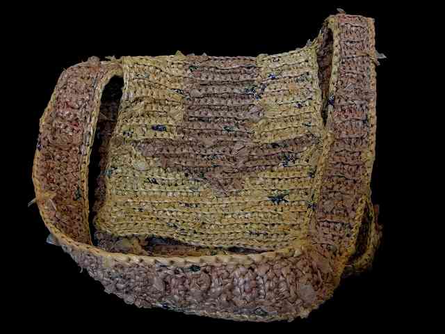 You can weave old plastic bags into almost any shape. 