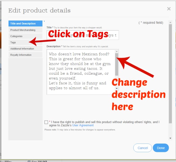 Zazzle Keywords and Tag Words ToughNickel