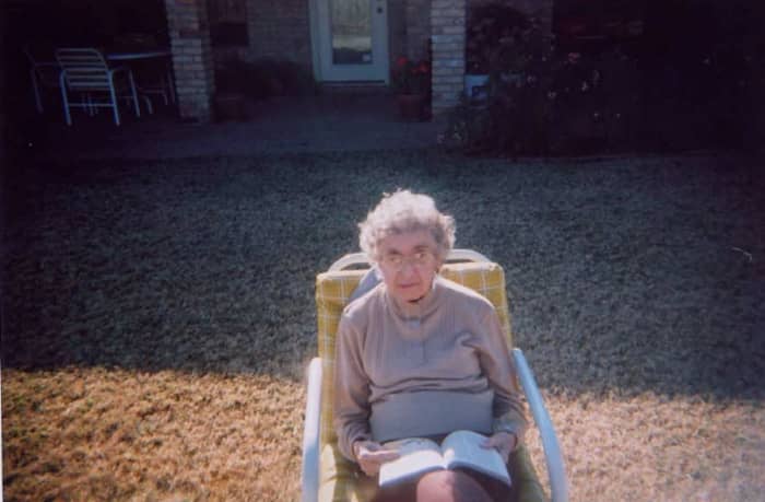 Photo of an elderly woman who may need an aide to assist her with personal care and taking care of her home so that she can stay in her home instead of a nursing home