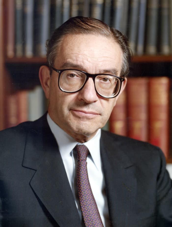 The economist Alan Greenspan who served as Chairman of the Federal Reserve of the United States from 1987 to 2006.