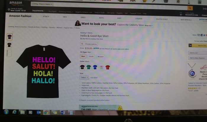 I personally. designed this T-shirt with Photoshop and launched it through Amazon Merch for sale in the Amazon marketplace.