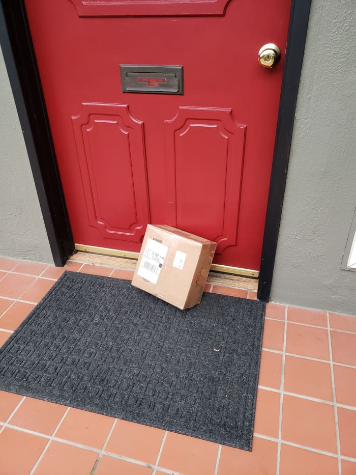 Make sure you sign up for delivery alerts. That way, you have an estimated time for delivery and receive an alert the moment the parcel arrives at the door.