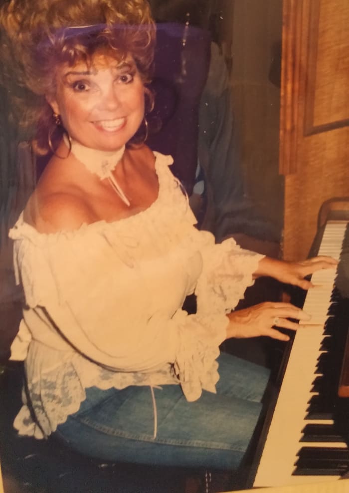 Author performing in Hawaii in the 80's. The singer must be a master of both instruments...in this case one instrument is the piano and the other is the voice.