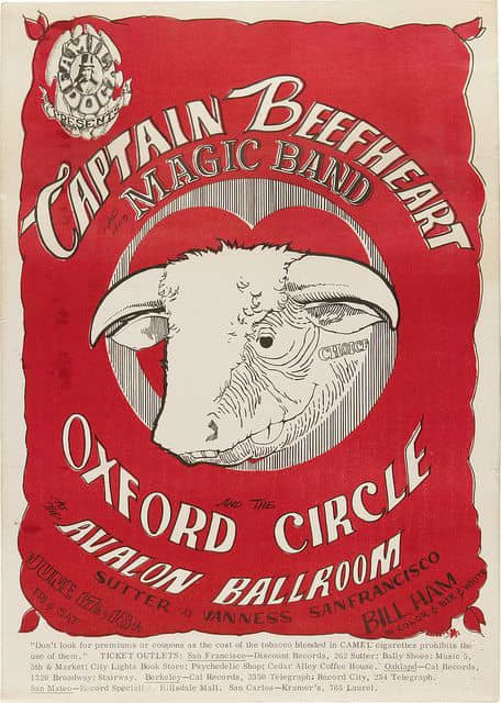Captain Beefheart and His Magic Band Avalon Concert Poster FD-13 Family Dog 1966 Poster Art and Graphic Design by Stanley Mouse