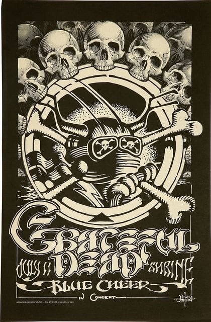 Vintage Grateful Dead with Blue Cheer poster Psychedelic Solutions Poster Art and Graphic Design by Rick Griffin Pop Art