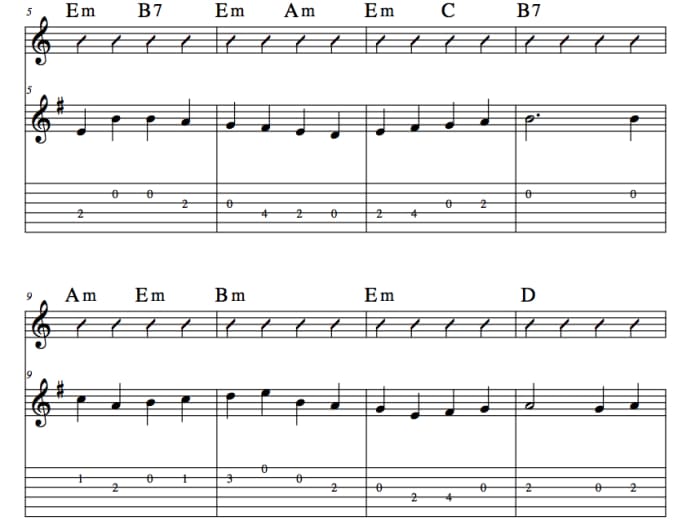 &quot;God Rest Ye Merry Gentlemen&quot; Chords and Arrangements for Guitar