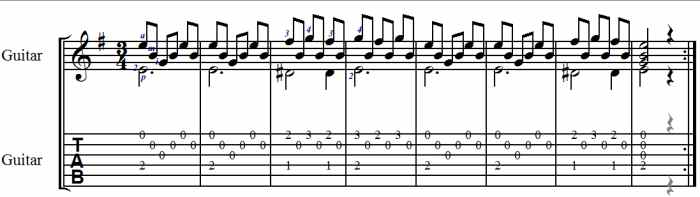Carulli Waltz In E Minor
