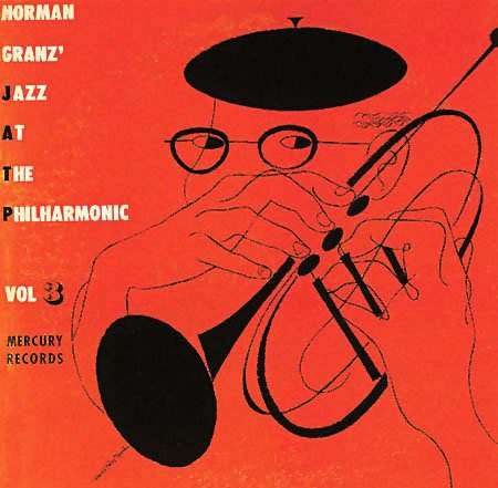 Jazz at the Philharmonic, vol. 3 Mercury Records MG C 195 10" LP Vinyl Record (1946) Album Cover Art by David Stone Martin Album Cover Art