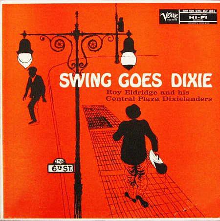 Roy Eldridge "Swing Goes Dixie" Verve Records 1010 12" LP Vinyl Record (1956) Album Cover Art by David Stone Martin