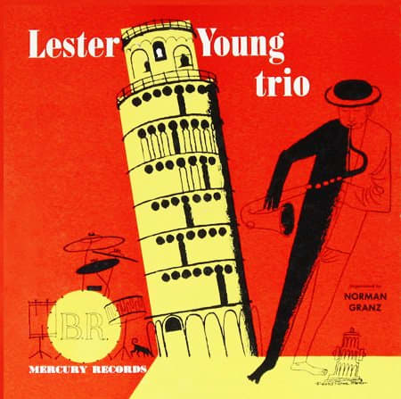 Lester Young "Lester Young Trio" Mercury 104 10" LP Vinyl Record (1952) Album Cover Art by David Stone Martin