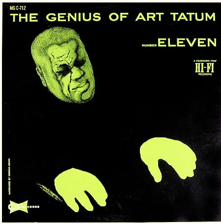 Art Tatum "The Genius of Art Tatum, No. 11" Clef Records MG C 712 12" LP Vinyl Record (1956) Album Cover Art by David Stone Martin