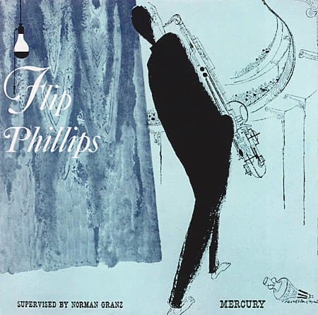 The Flip Phillips Quartet Mercury Records 25023 10" LP Vinyl Record (1950) Album Cover Art by David Stone Martin
