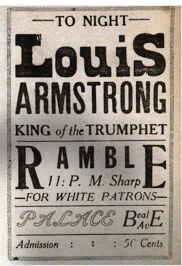 Louis Armstrong was one of the many great, black entertainers that performed at the Midnight Rambles.