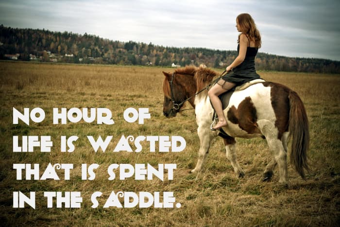 "No hour of life is wasted that is spent in the saddle." - Winston Churchill, Prime Minister of the United Kingdom