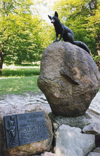 Monument of Bystrouška, Janáček's Opera "The Cunning Little Vixen" at Hukvaldy where Janáček's hometown.