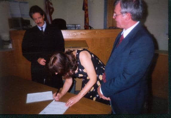 Our wedding was a small affair at the Oro Valley courthouse with only our children present.