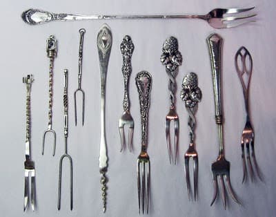 The Victorians loved silver utensils; with such a confusing array of forks it is no wonder they gave table manners a bad reputation!