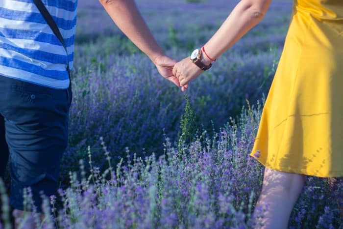 When he reaches out and touches you affectionately, that could be one of the wordless ways he has for telling you he loves you.