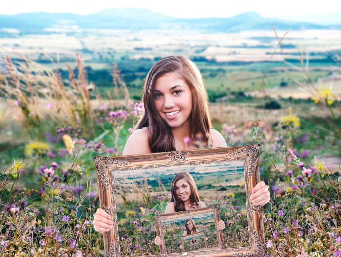 Your boyfriend's ex is so perfect that she has a painting of herself holding a painting of herself, holding a painting of herself...