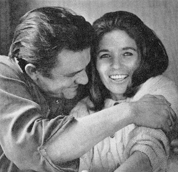 Johnny and June during healthier times. Their turbulent romance which began when they were both married to others is the stuff of legend. Some people believe that it was the death of June that prompted the early death of a "broken hearted" Johnny.