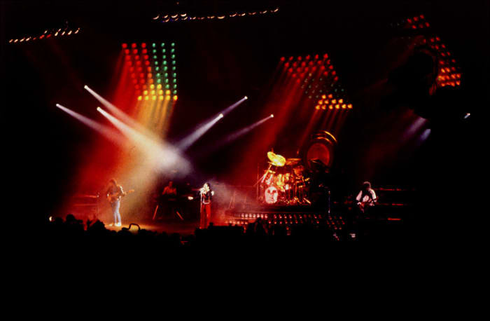 Queen live in concert in 1982. Just over 4 years later, Freddie Mercury would make his last live performance with Queen.