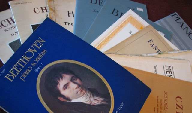 A small collection of my sheet music.