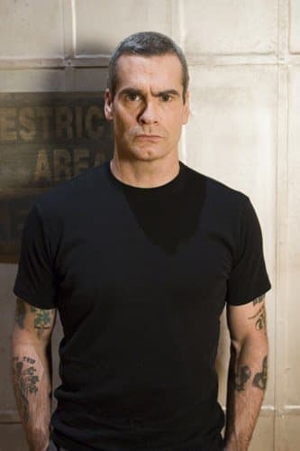 Henry Rollins, best known for being the vocalist and front man for the band Black Flag, as well as generally being a total badass, even at 51.