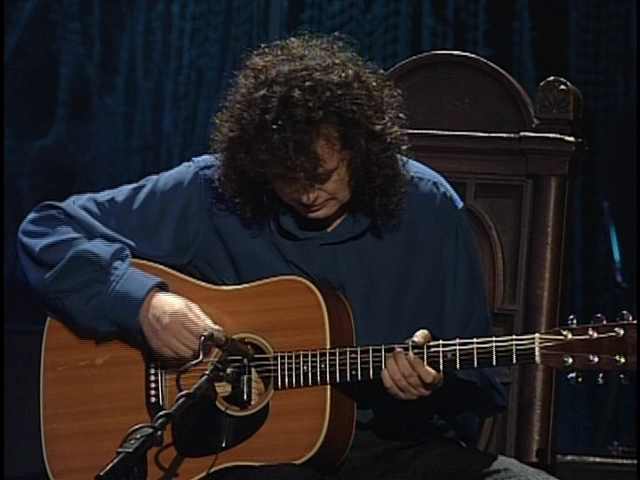 Jimmy Page in the 1990s with his Martin D-28.