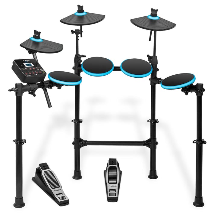 Like other kits here, the DM Lite Kit connects to your computer via USB cable for integration with recording programs and MIDI recording.
