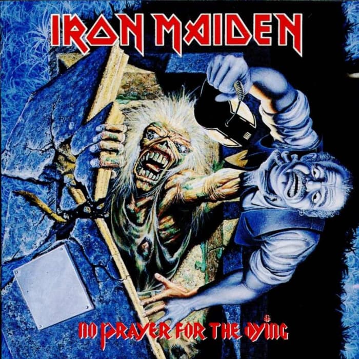 Iron Maiden "No Prayer for the Dying" Rpic Records E 46905 12" LP Vinyl Record (1990) Album Cover Art by Derek Riggs