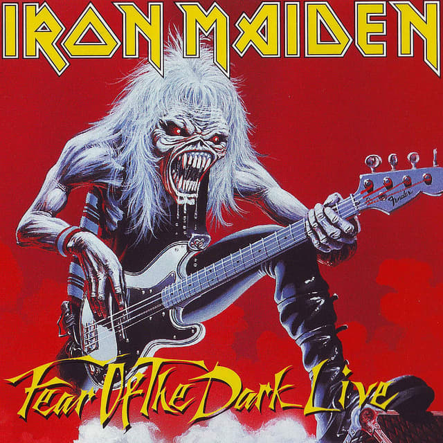 Iron Maiden "Fear the Dark" Live EMI 7243 88050166 12" Maxi Vinyl Single Italian Pressing (1993) Cover Art by Derek Riggs